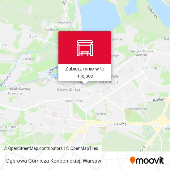 Mapa Dąbrowa Górnicza Konopnickiej