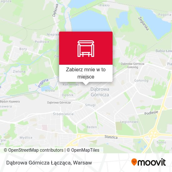 Mapa Dąbrowa Górnicza Łącząca