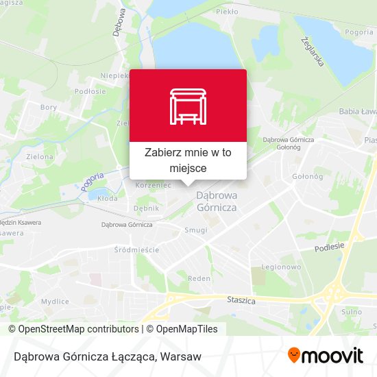 Mapa Dąbrowa Górnicza Łącząca