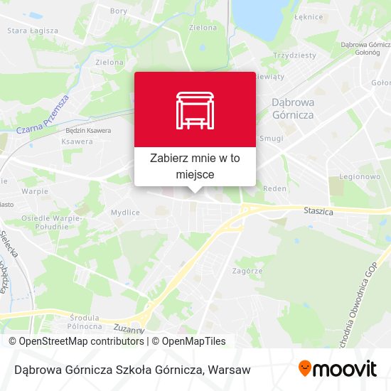 Mapa Dąbrowa Górnicza Szkoła Górnicza