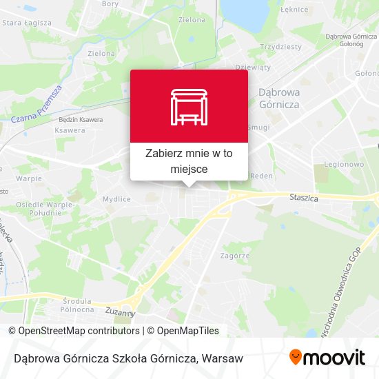 Mapa Dąbrowa Górnicza Szkoła Górnicza