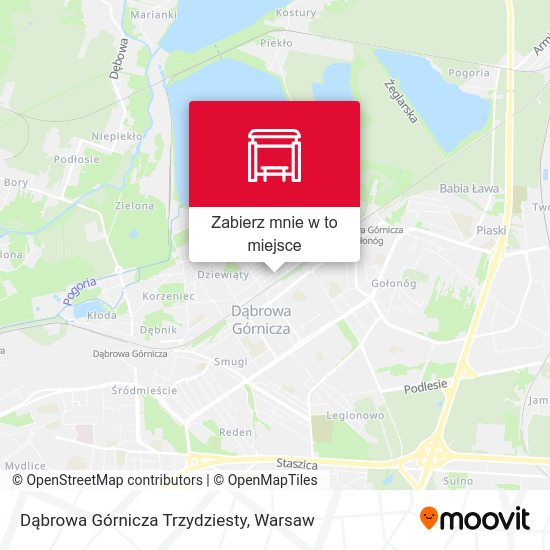 Mapa Dąbrowa Górnicza Trzydziesty