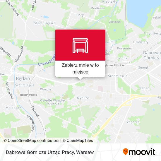 Mapa Dąbrowa Górnicza Urząd Pracy