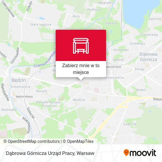 Mapa Dąbrowa Górnicza Urząd Pracy