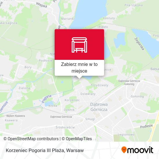 Mapa Korzeniec Pogoria III Plaża