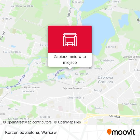 Mapa Korzeniec Zielona