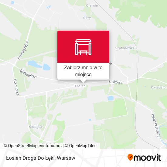 Mapa Łosień Droga Do Łęki