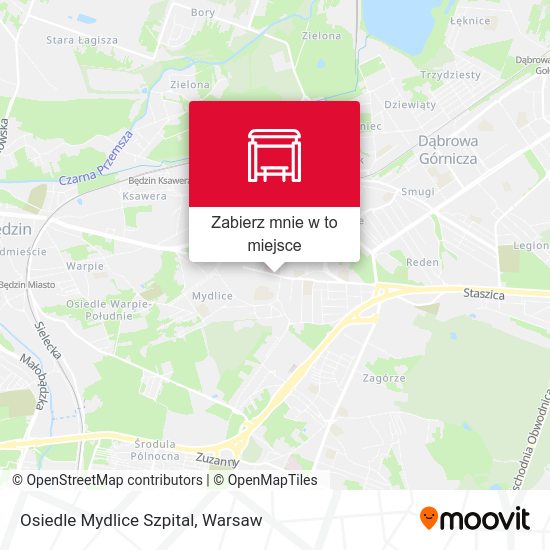 Mapa Osiedle Mydlice Szpital