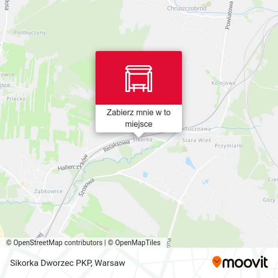 Mapa Sikorka Dworzec PKP