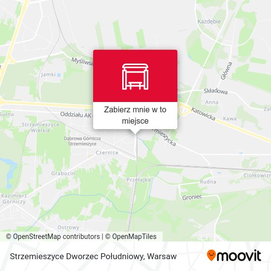 Mapa Strzemieszyce Dworzec Południowy