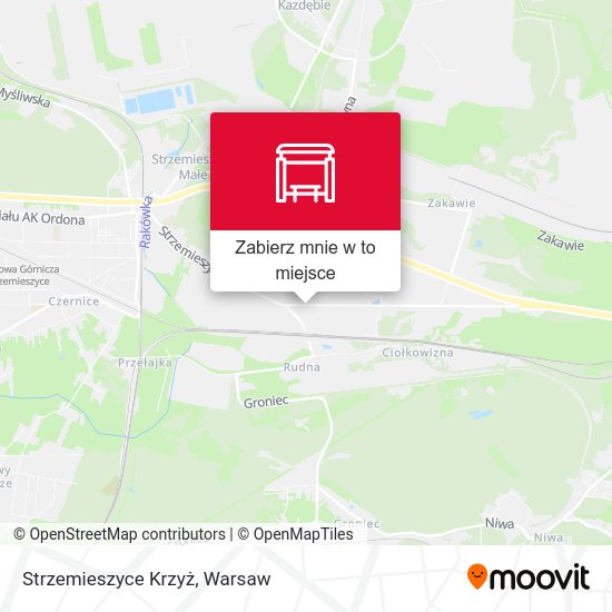 Mapa Strzemieszyce Krzyż