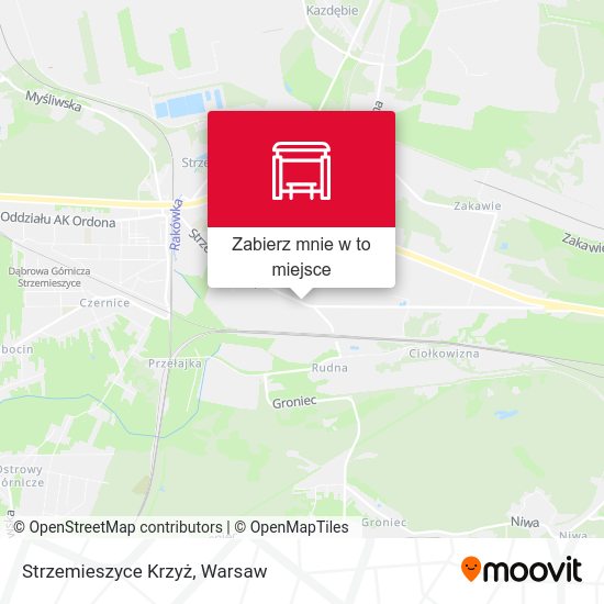 Mapa Strzemieszyce Krzyż