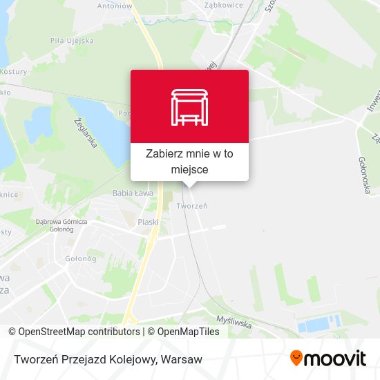 Mapa Tworzeń Przejazd Kolejowy