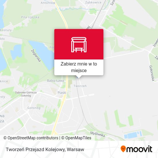 Mapa Tworzeń Przejazd Kolejowy