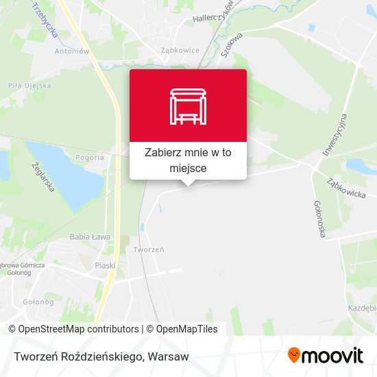 Mapa Tworzeń Roździeńskiego