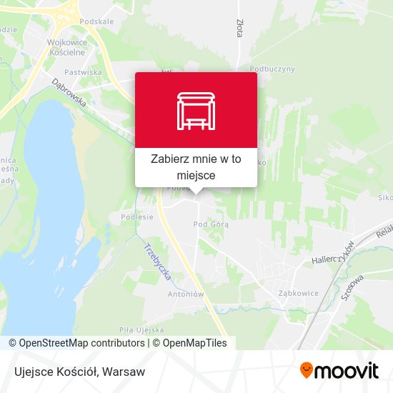 Mapa Ujejsce Kościół