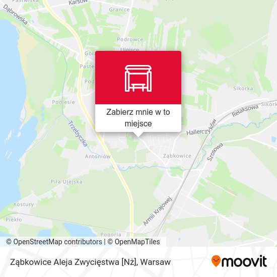 Mapa Ząbkowice Aleja Zwycięstwa [Nż]