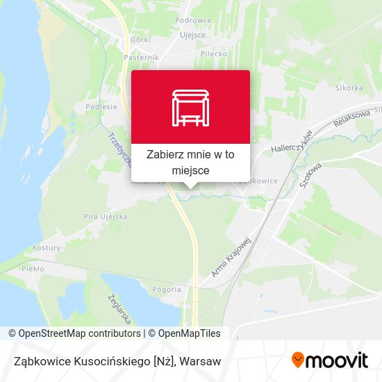 Mapa Ząbkowice Kusocińskiego [Nż]