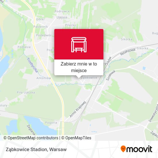 Mapa Ząbkowice Stadion