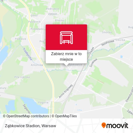 Mapa Ząbkowice Stadion