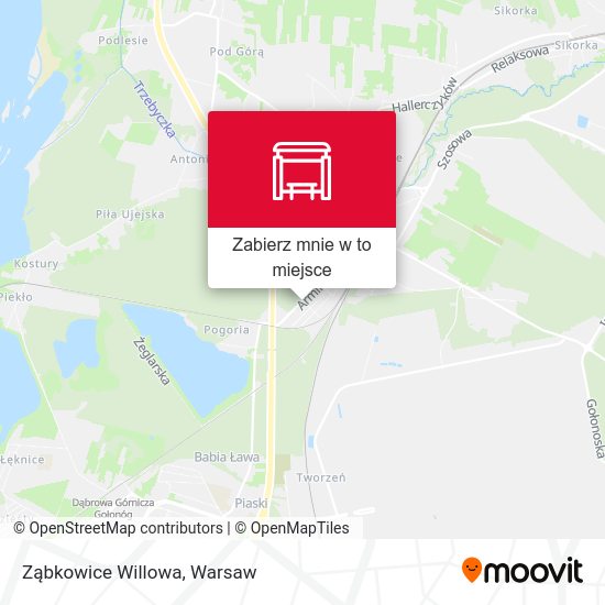 Mapa Ząbkowice Willowa