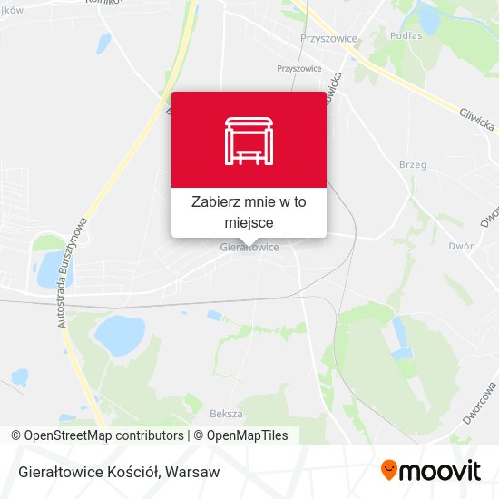 Mapa Gierałtowice Kościół