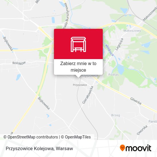 Mapa Przyszowice Kolejowa