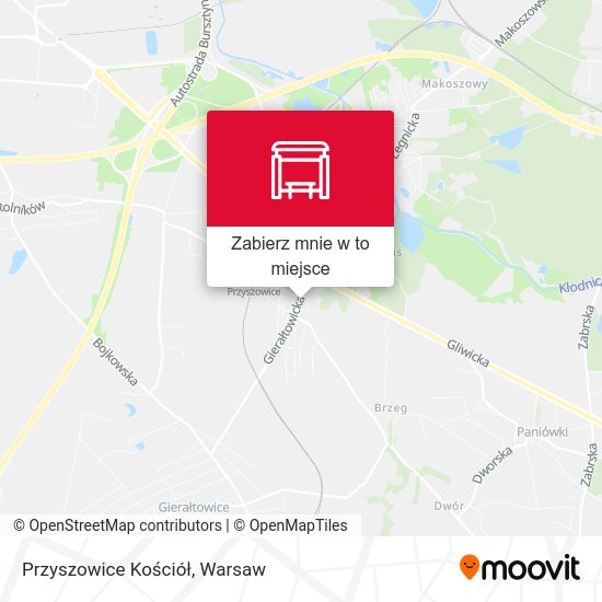 Mapa Przyszowice Kościół