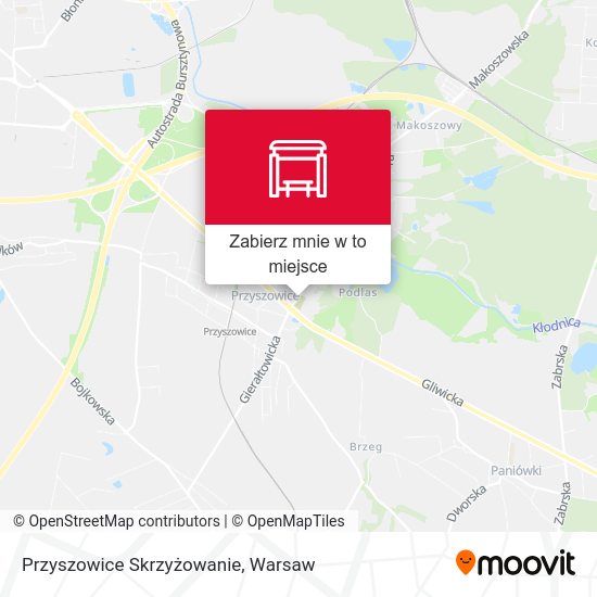 Mapa Przyszowice Skrzyżowanie