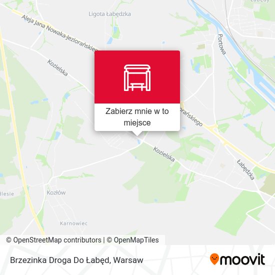 Mapa Brzezinka Droga Do Łabęd