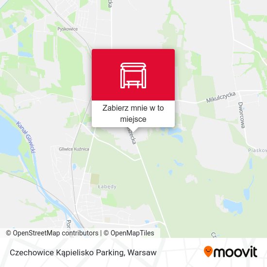 Mapa Czechowice Kąpielisko Parking