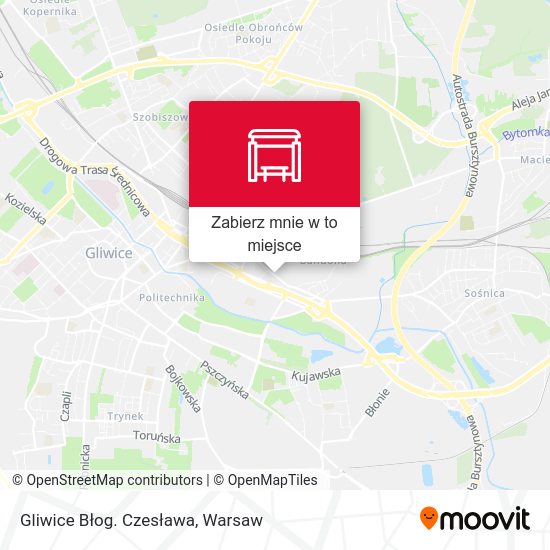 Mapa Gliwice Błog. Czesława