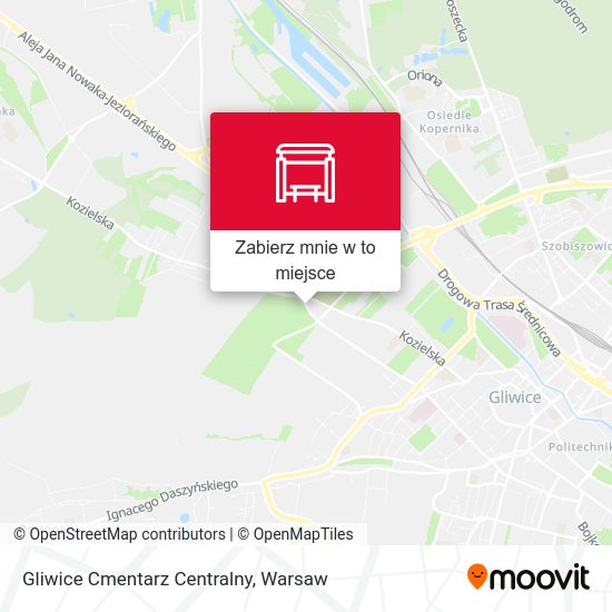 Mapa Gliwice Cmentarz Centralny