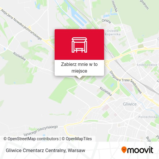 Mapa Gliwice Cmentarz Centralny