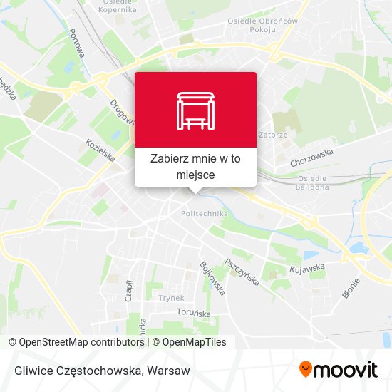 Mapa Gliwice Częstochowska