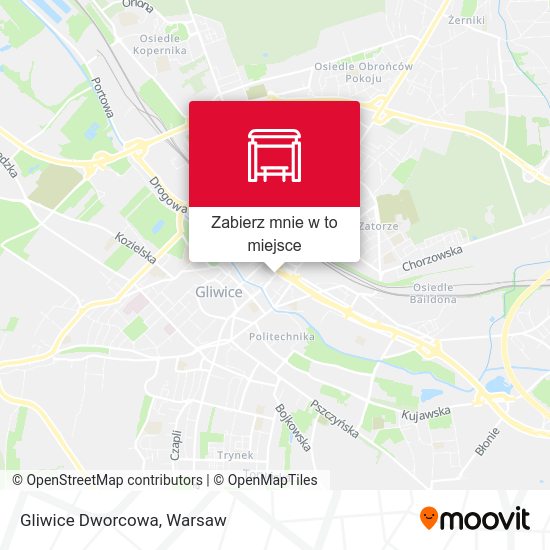 Mapa Gliwice Dworcowa