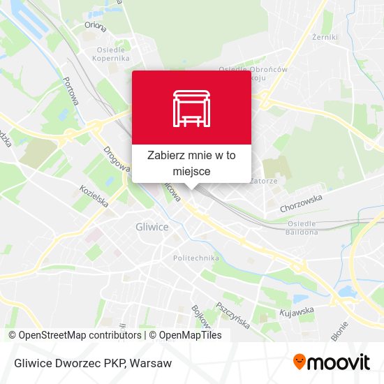 Mapa Gliwice Dworzec PKP