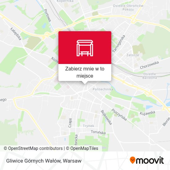 Mapa Gliwice Górnych Wałów