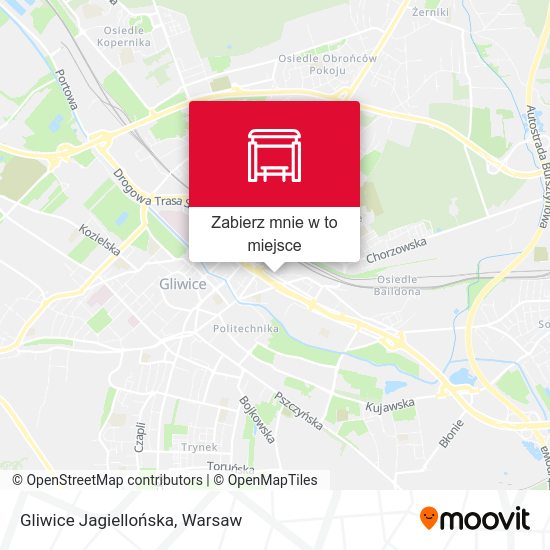 Mapa Gliwice Jagiellońska