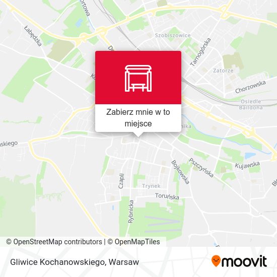 Mapa Gliwice Kochanowskiego