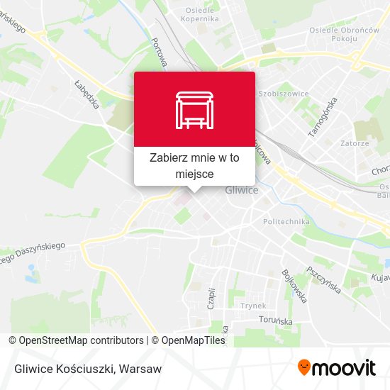 Mapa Gliwice Kościuszki