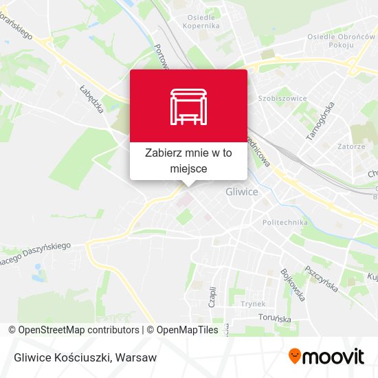 Mapa Gliwice Kościuszki