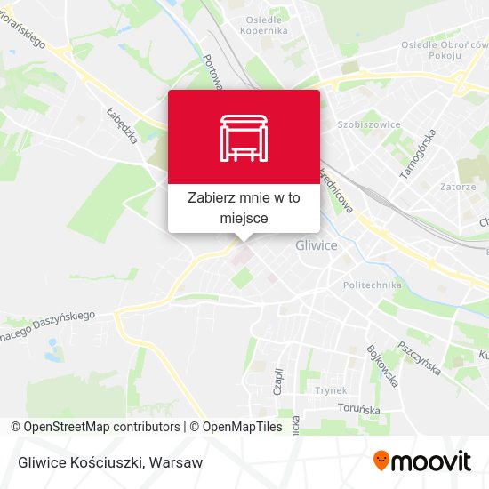 Mapa Gliwice Kościuszki