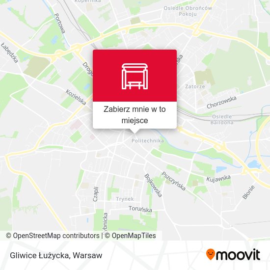 Mapa Gliwice Łużycka