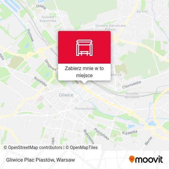 Mapa Gliwice Plac Piastów