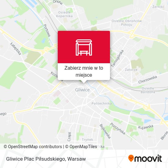 Mapa Gliwice Plac Piłsudskiego