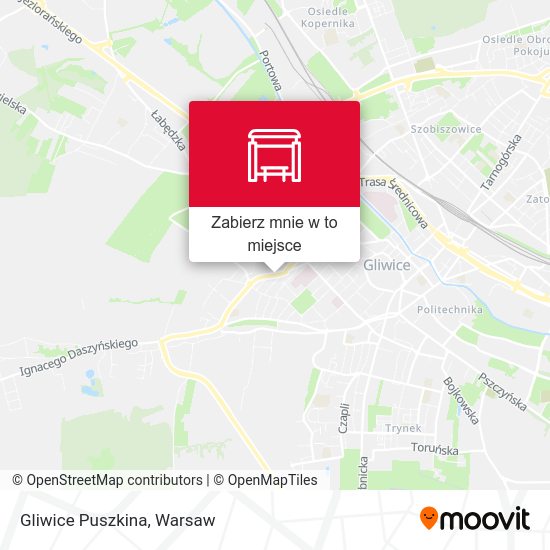 Mapa Gliwice Puszkina