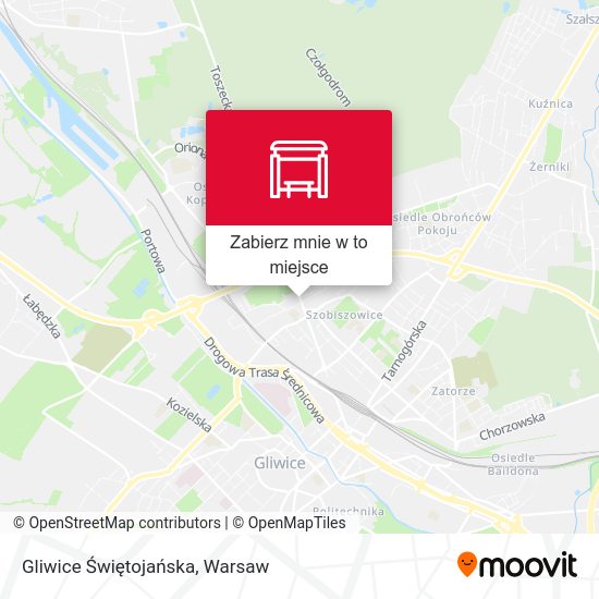 Mapa Gliwice Świętojańska