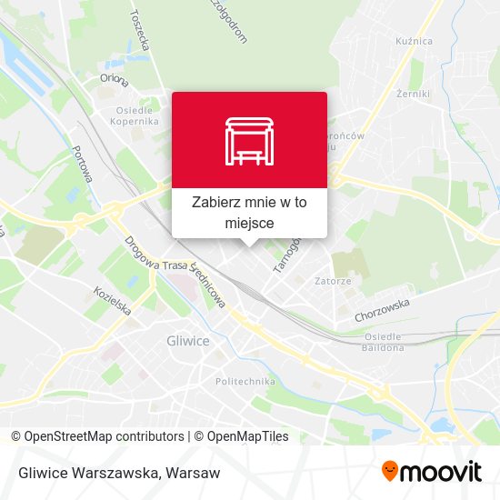 Mapa Gliwice Warszawska