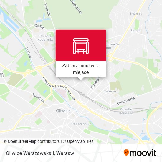 Mapa Gliwice Warszawska I